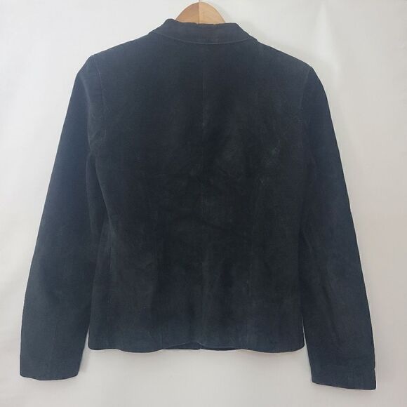 Vintage Danier 8-10 Black Suede Leather Jacket - Picture 8 of 16